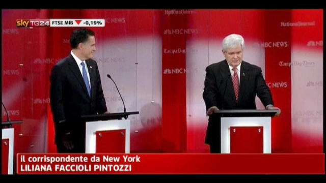 USA 2012, scontro Gingrich-Romney nel dibattito in Florida
