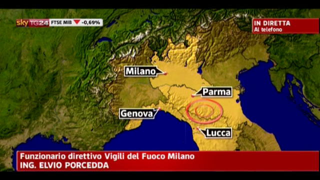 Terremoto, intervento di Porcedda, Vigili del Fuoco Milano