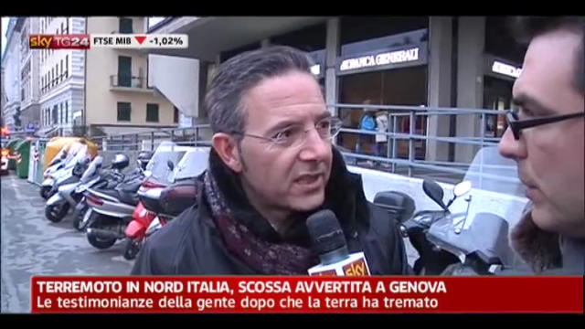 Terremoto nord Italia, avvertito anche a Genova