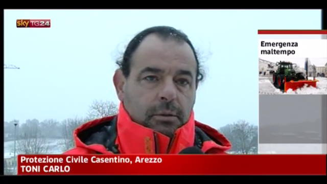 Maltempo, in provincia di Arezzo misurati due metri di neve
