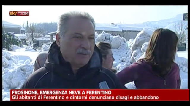 Frosinone, emergenza neve a Ferentino