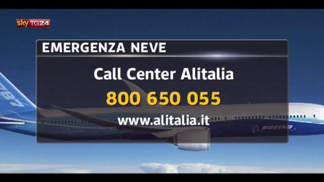 Neve, Alitalia: a Fiumicino cancellati 24 voli