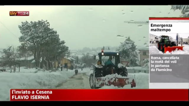 Maltempo, Romagna piegata dalla neve