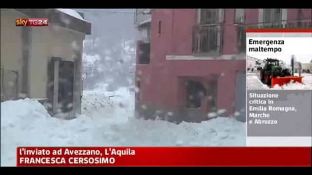 Neve in Abruzzo, Marsica in parte isolata