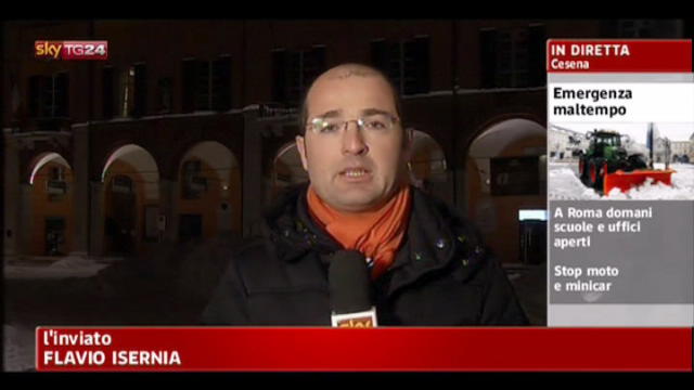 Maltempo, emergenza neve in Romagna