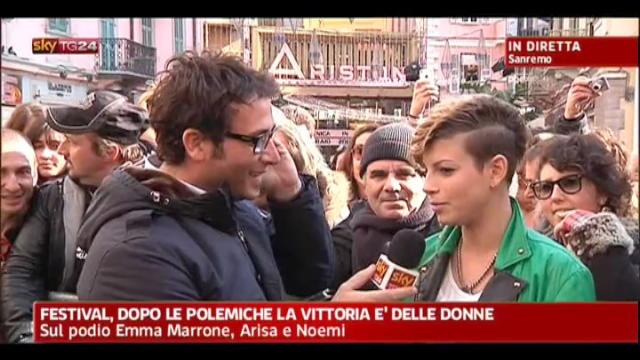 Sanremo, a Sky TG24 intervista ad Emma