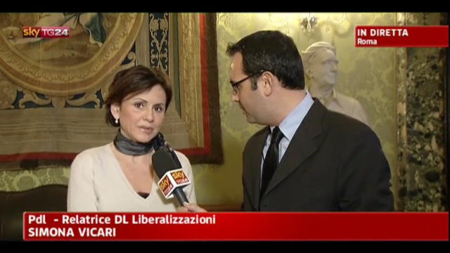 Dl Liberalizzazioni, parla Simona Vicari