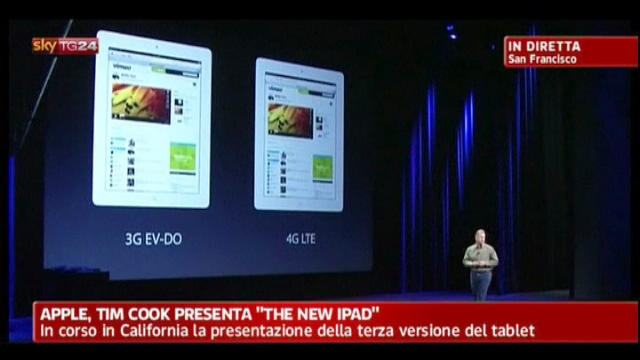 Apple, Tim Cook presenta "The New iPad"