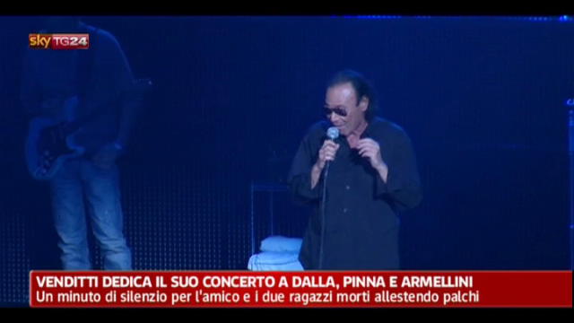 Venditti dedica il suo concerto a Dalla, Pinna e Armellini