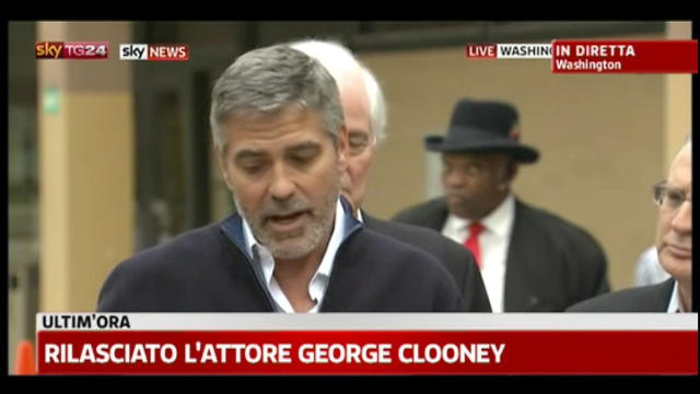 Rilasciato l'attore George Clooney