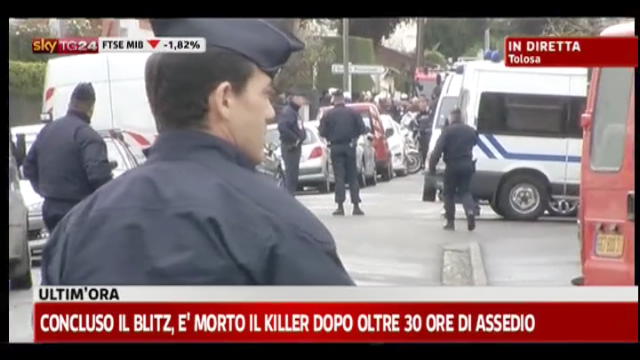 Tolosa, concluso blitz, il killer è morto dopo oltre 30 ore