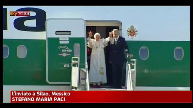 Papa Benedetto XVI è arrivato in Messico