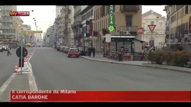 Milano, blocco totale del traffico