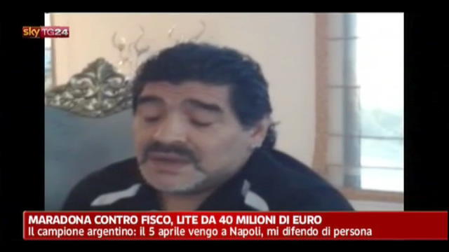 Maradona contro Fisco, lite da 40 milioni di euro