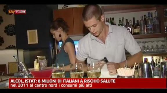 Alcol, Istat: 8 milioni di italiani rischio salute
