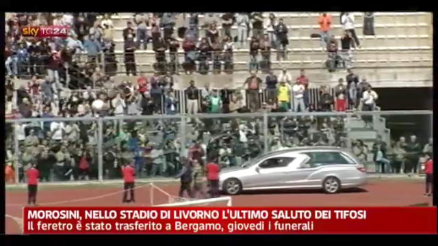 Morosini, nello stadio di Livorno l'ultimo saluto dei tifosi