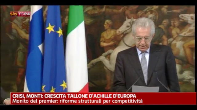 Crisi Monti: crescita tallone d'Achille d'Europa
