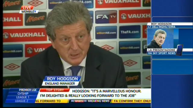 Hodgson, nuovo ct dell'Inghilterra: "Felice di essere qui"