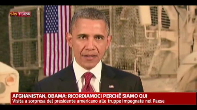 Afghanistan, Obama: ricordiamoci perchè siamo qui