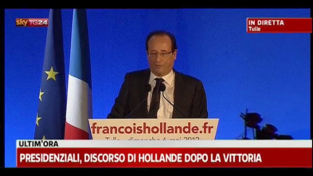 Presidenziali, il discorso di Hollande dopo la vittoria