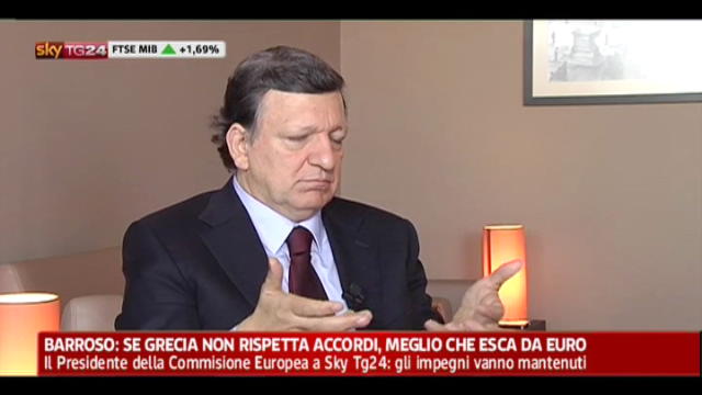 Barroso: se Grecia non rispetta accordi, meglio esca da Euro