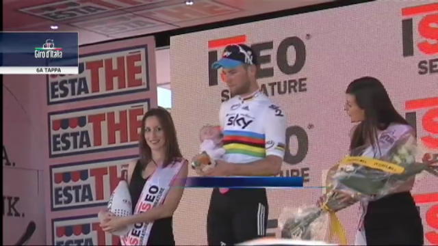 Giro d'Italia il podio di Cavendish