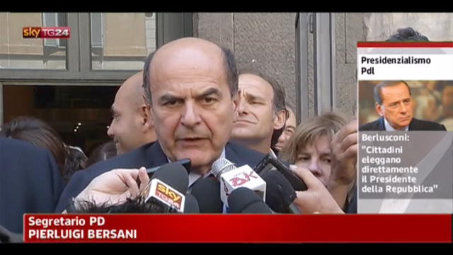 Presidenzialismo, Bersani: non ci sono condizioni