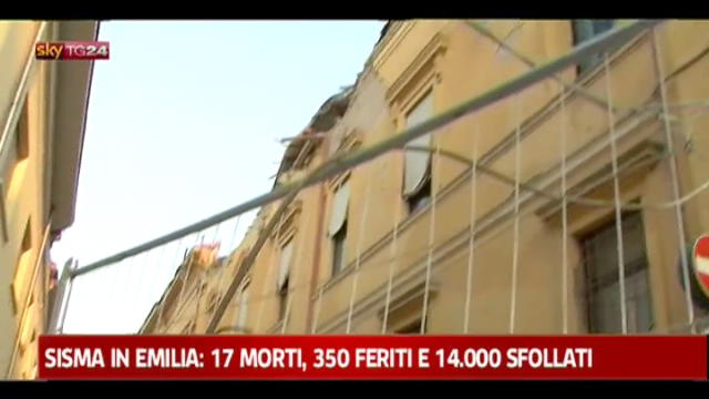 Sisma Emilia: 17 morti, 350 feriti e 14mila sfollati