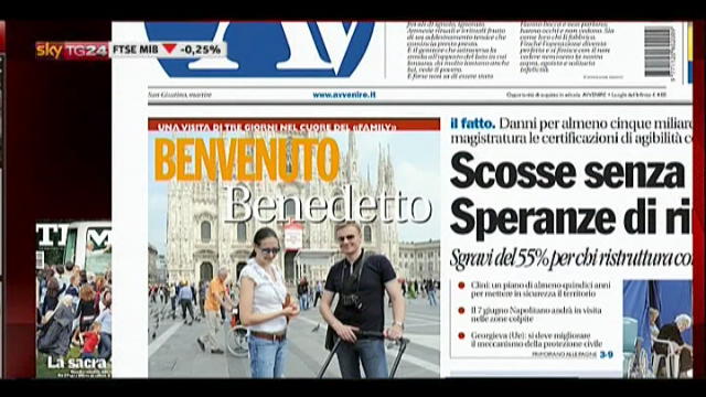 Benedetto XVI a Milano, la rassegna stampa