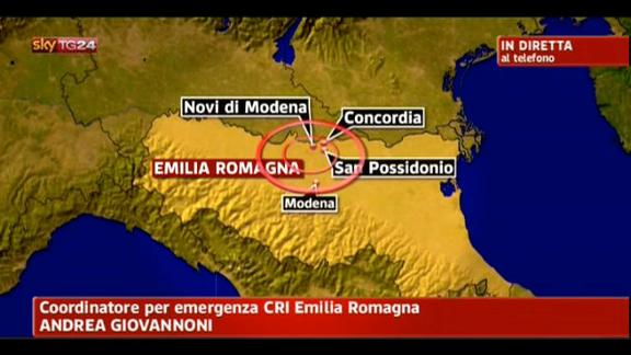 Nuova scossa, parla coordinatore CRI Emilia Romagna