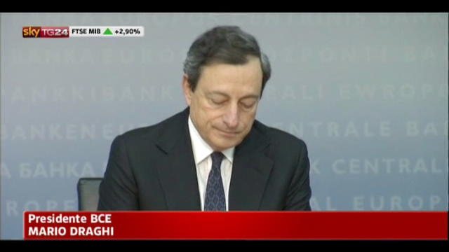 Draghi: crescita debole, incertezza per il futuro