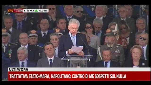 Cerimonia di Coppito, Monti interviene su evasione fiscale