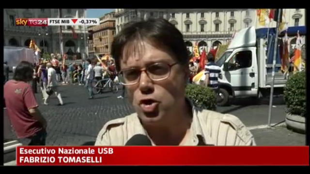 Roma, sindacati di base in piazza contro il Governo