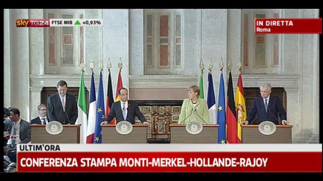 Hollande: d'accordo su visione comune unione bancaria