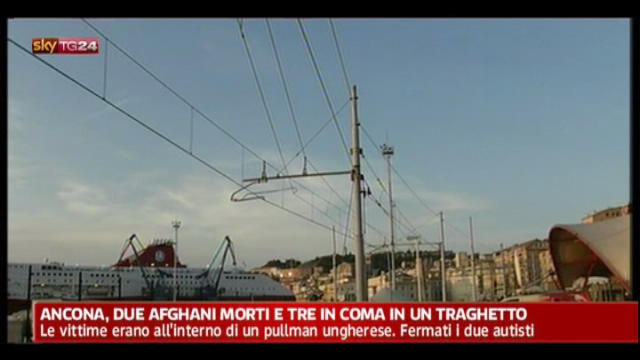 Ancona, due afghani morti e tre in coma in un traghetto