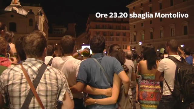 Euro 2012, i rigori visti in piazza a Roma