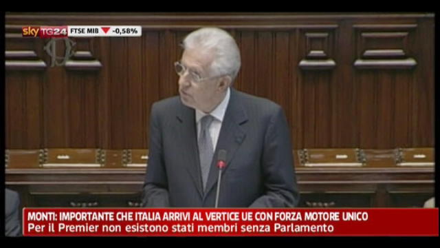 Monti, ha ragione Berlusconi vertice UE è aperto