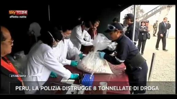 Effetto Notte-Peru',La polizia distrugge tonnellate di droga