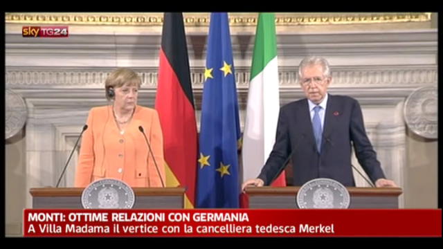 Monti: ottime le relazioni con la Germania