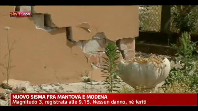 Nuovo sisma fra Mantova e Modena