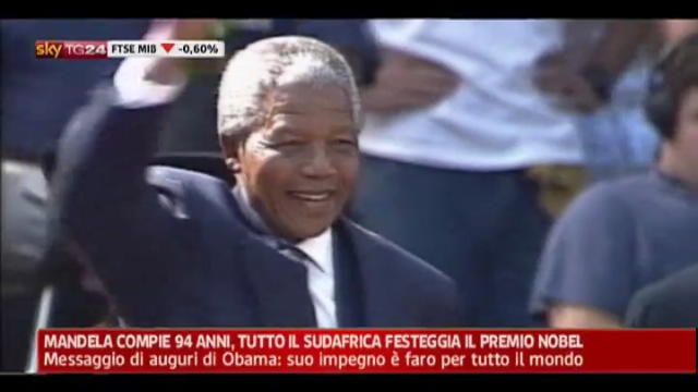 Mandela compie 94 anni, tutto il Sudafrica festeggia