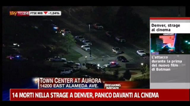 14 morti nella strage a Denver, panico davanti al cinema