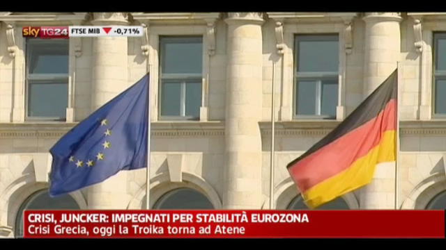 Crisi, Juncker: impegnati per stabilità Eurozona