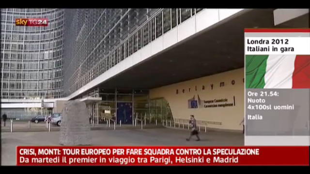 Crisi, Monti: tour europeo contro speculazione
