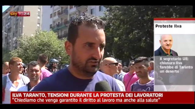Ilva Taranto, tensioni durante la protesta dei lavoratori