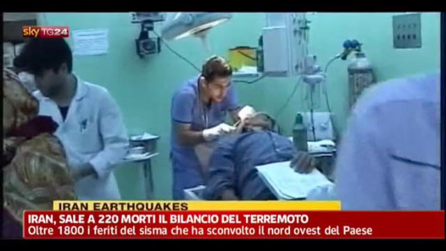 Iran, sale a 220 morti il bilancio del terremoto