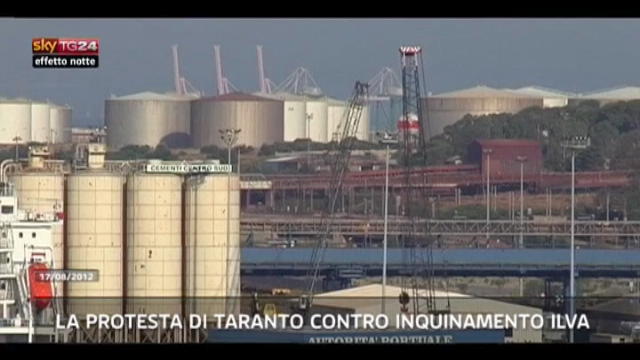Effetto notte -Protesta di Taranto contro inquinamento  Ilva
