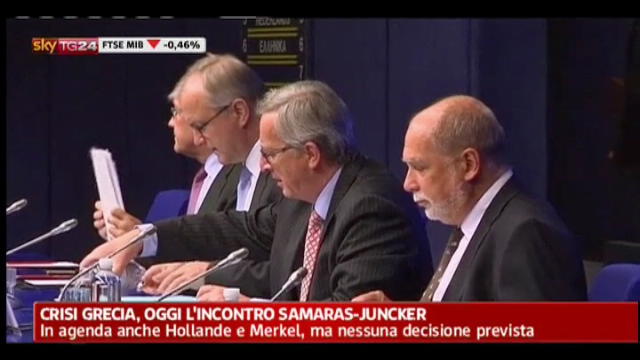 Crisi Grecia, oggi l'incontro Samaras-Juncker