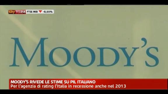 Moody's rivede le stime su PIL italiano
