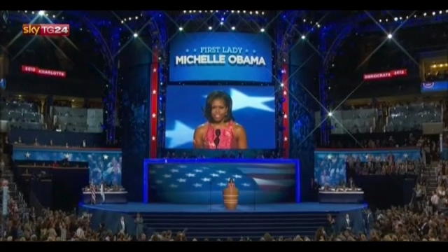 USA 2012, l'intervento di Michelle Obama a Charlotte